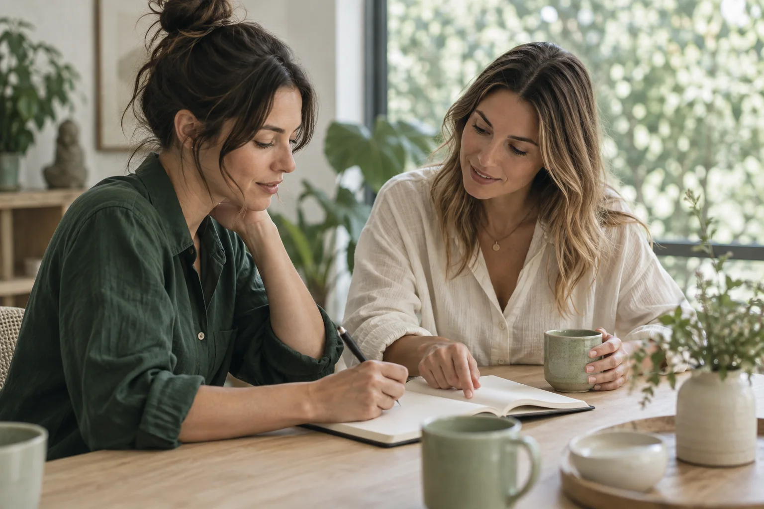 A maternal wellness team coordinating the day together